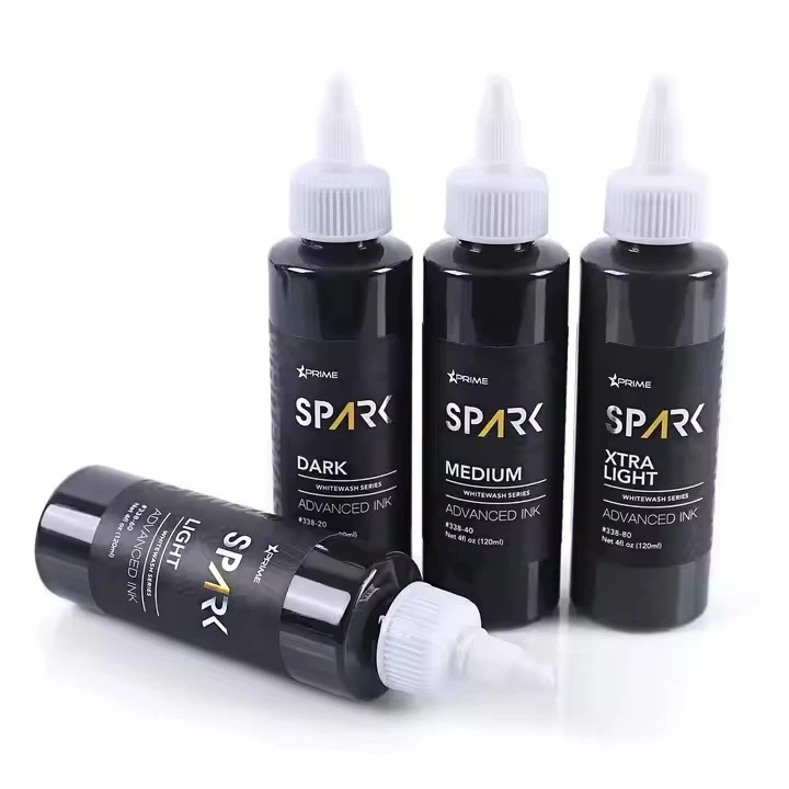 High-quality Spark Newest 4OZ*4 WHITEWASH SETS Waterproof Temporary Tattoo Inks