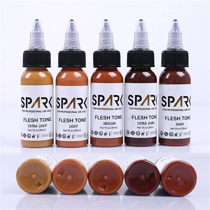 Pigmente Tätowierfarbe 1OZ Hautfarbe zum Verdecken von kosmetischen Tätowierungen Spark Tattoo Ink Tätowierfarbe Schwarz