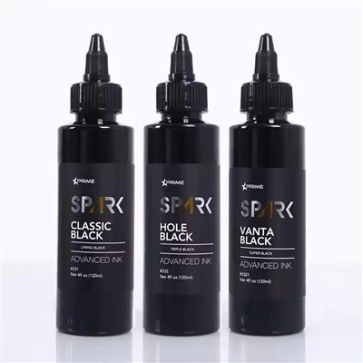 Spark Factory Custom hochwertige dunkelschwarze Wäsche Pigment -Farbmixer Triple Professional Vice Black Tattoo Tinte
