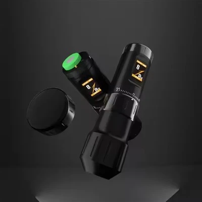 Funken Neuankömmlinge Dual Battery Rotary Electric Tattoo Stift wiederaufladbare Karosseriekunstgeräte Einstellbarer Schlaganfall permanent elektrisch