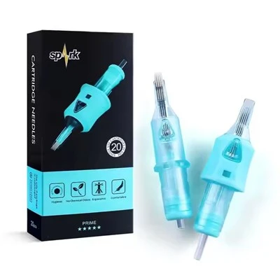 Spark Safe Praktische 316 Edelstahlgröße M1 Premium Sterile Einweg -Tattoo -Patronennadel für Körperkunst Tattooing