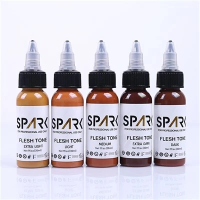 Spark Tattoo Ink Professional 1 Unzen Hauttontooing -Tinten für Farbporträt Fleisch Hauttonfarbe Tattoo Kit
