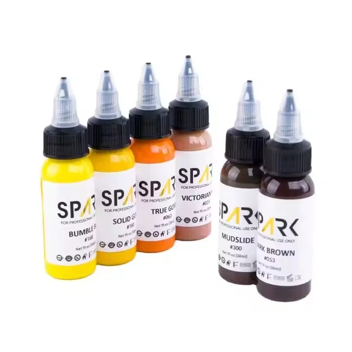 Spark Organic 1oz (30ml) Skin-Friendly Vibrant Tattoo Supply Ink Permanent Makeup Pigment Tattoo Ink
