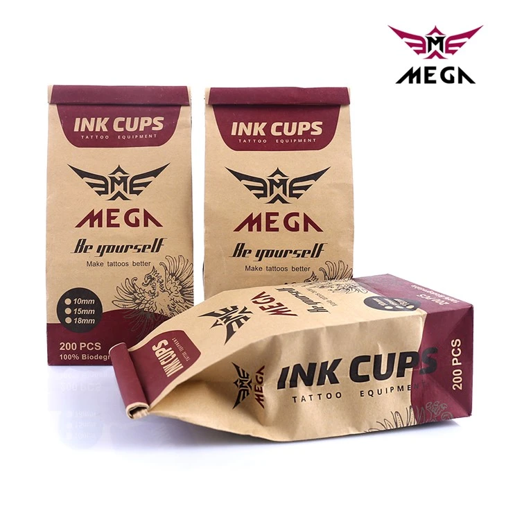 100 % biologisch abbaubare, umweltfreundliche Tattoo-Tintenbecher
