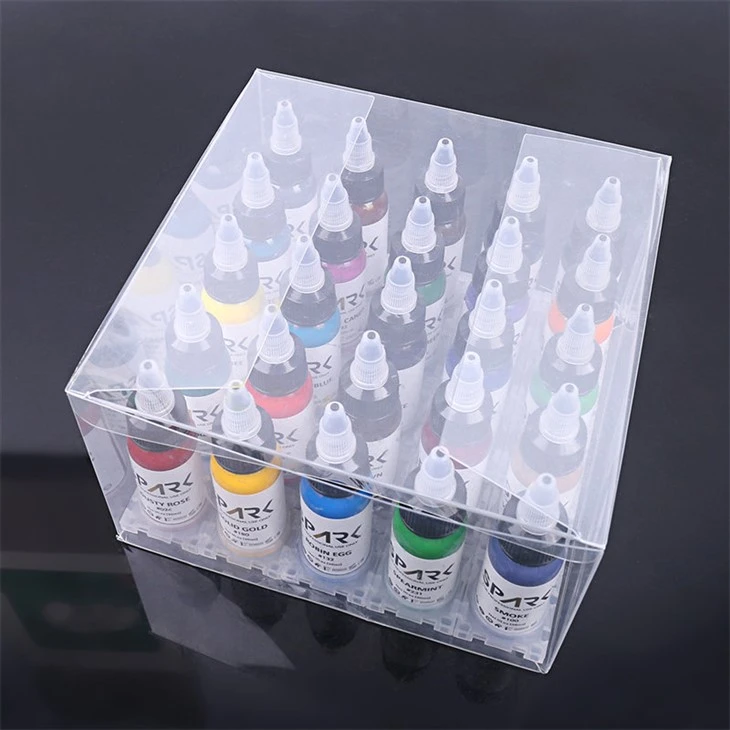 25 Farbset Spark Tattoo Ink Tätowierfarben in Großpackung Super Black Tattoo Ink