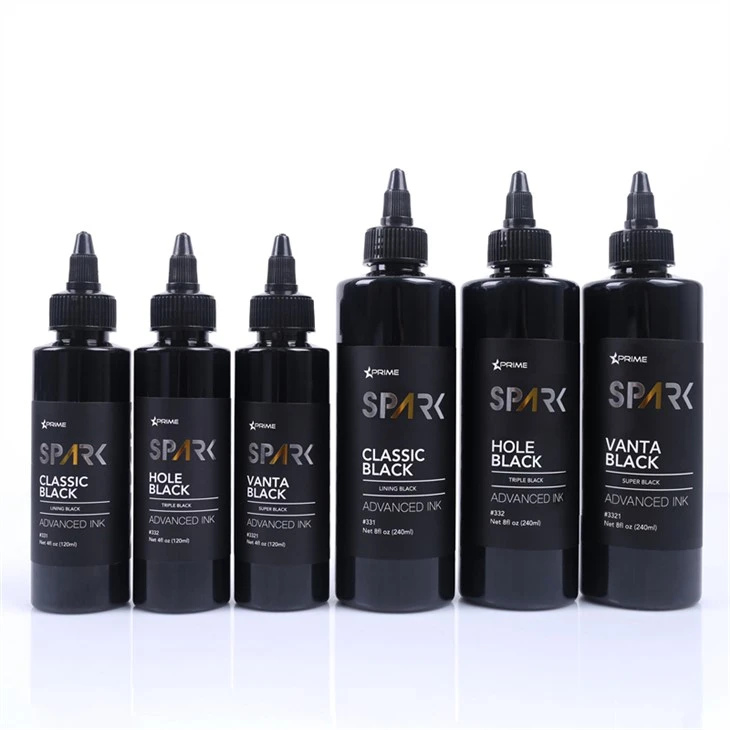 4OZ 8OZ Futter Schwarz Triple Schwarz Super Schwarz Spark Tattoo Tinte Tätowierung Tinte Schwarz