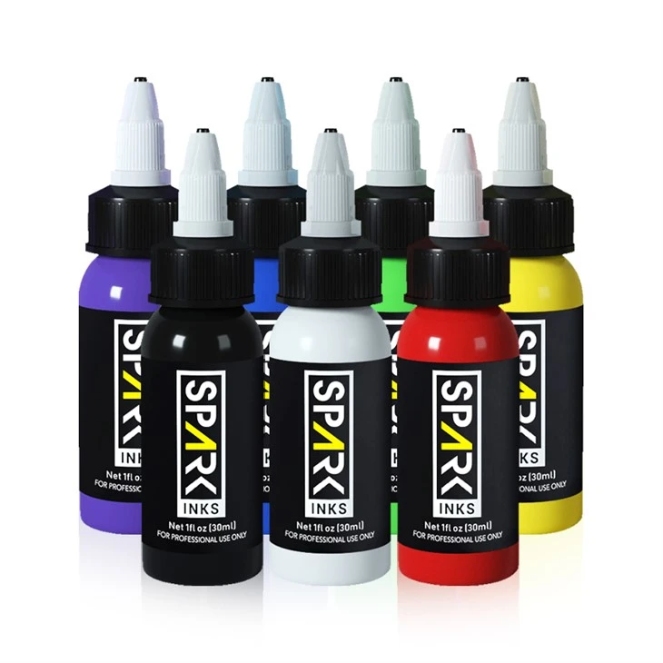 7 Farben OEM Spark Permanente professionelle Tattoo-Tinte
