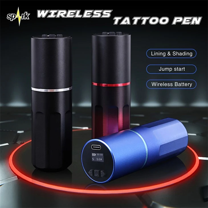 Spark Wireless Tattoo-Maschine mit bürstenlosem Motor Spark Wireless Tattoo-Stift für Körperkunst