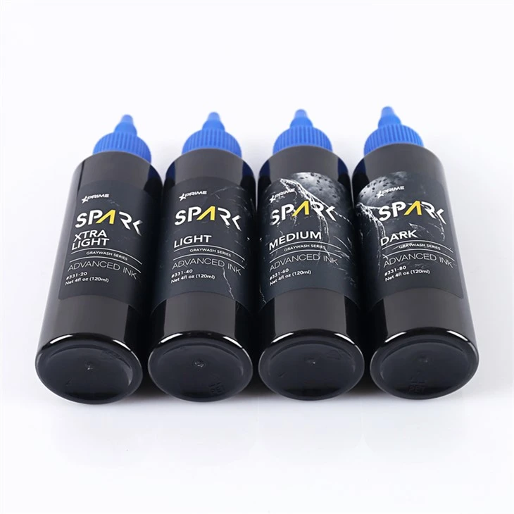 Hochwertiges Tätowierfarben-Set „Gray Wash Spark“ für Profis