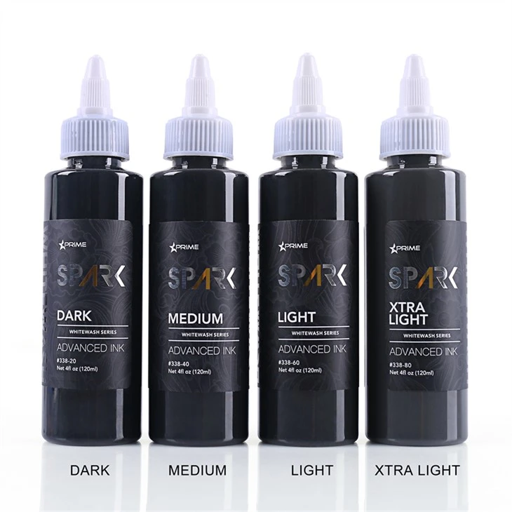 Bleifreie Tätowierfarbe White Wash Set Spark Tätowierfarbe