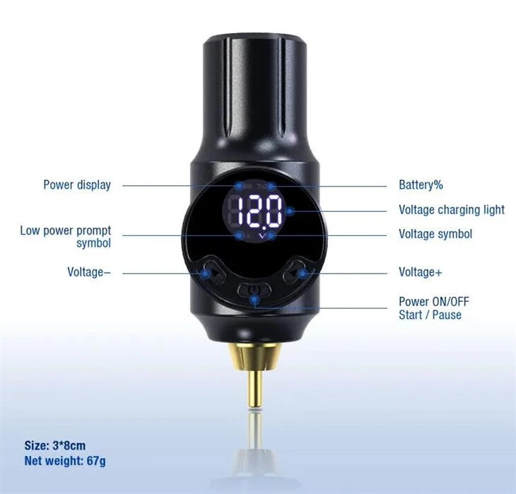 RCA MINI Tattoo Battery Drahtloses Tattoo-Netzteil