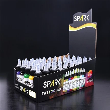 50 Farbsets Tattoo-Tinten in Großpackung Tattoo Ink Spark Original