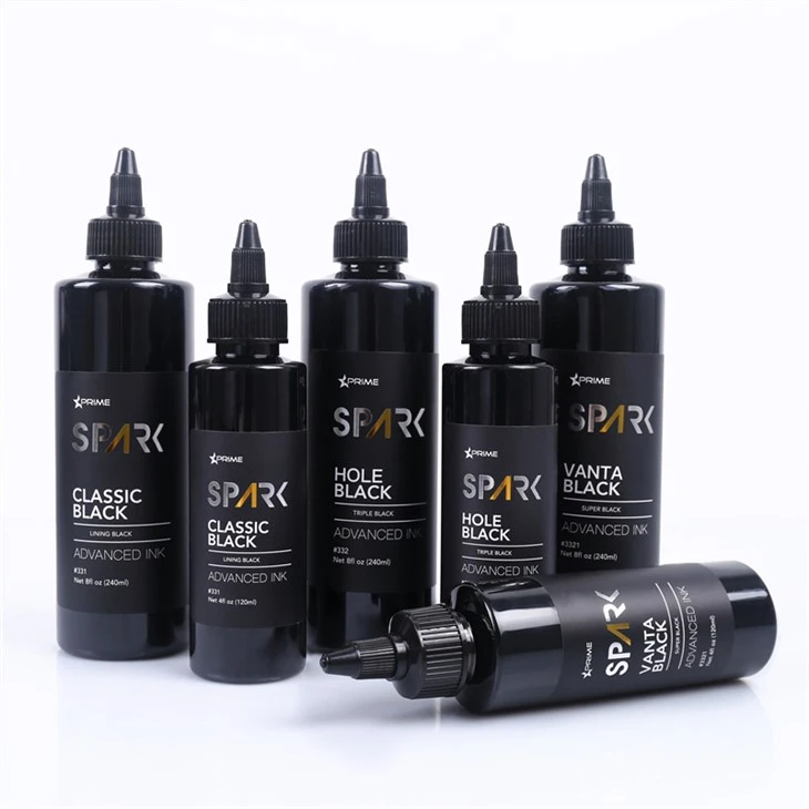 Super Black 8OZ Black Ink Series Vanta Black Spark Tattoo Ink Tattoofarben-Set