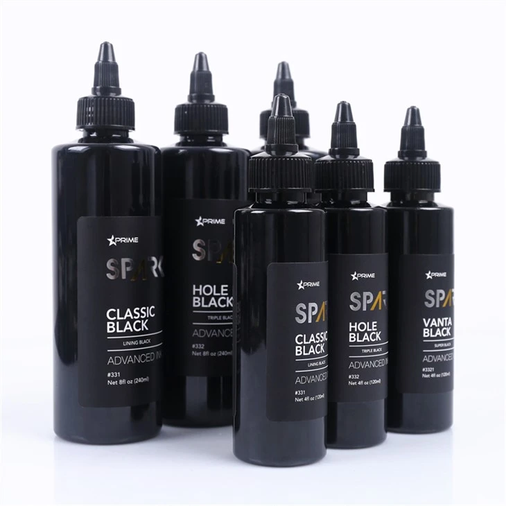 Triple Black 8OZ Hole Black Black Ink Series Spark Tattoo Ink Tattoo-Tintenset