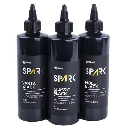 Tätowierfarbe 8 Oz Super Black Black Ink Series Vanta Black Spark Tätowierfarbe Tätowierfarben-Set