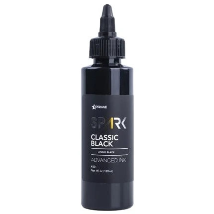 Tätowierfarbe Real Dark Gloss Black 8OZ Triple Black Ink Series Spark Tattoo Ink Tätowierfarbe Black Light